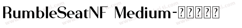 RumbleSeatNF Medium字体转换